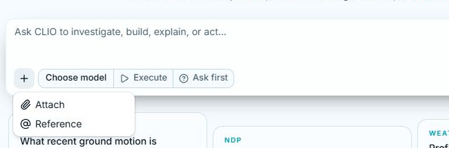 The composer plus menu offers Attach and Reference
